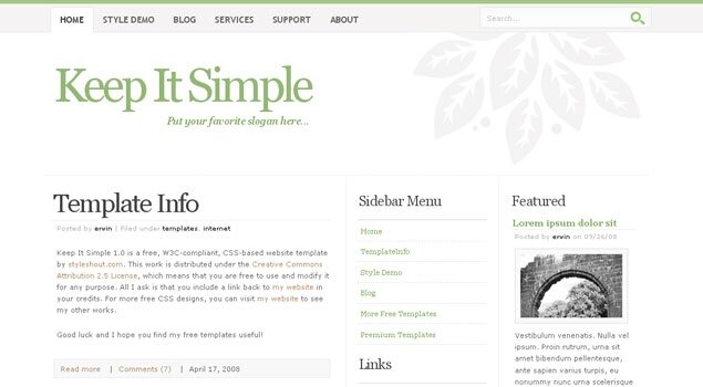 Keep It Simple - Download Template