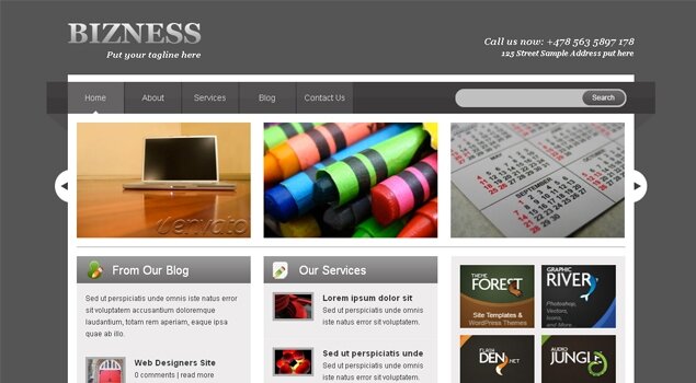 Bizness Template with Blog (10 USD)